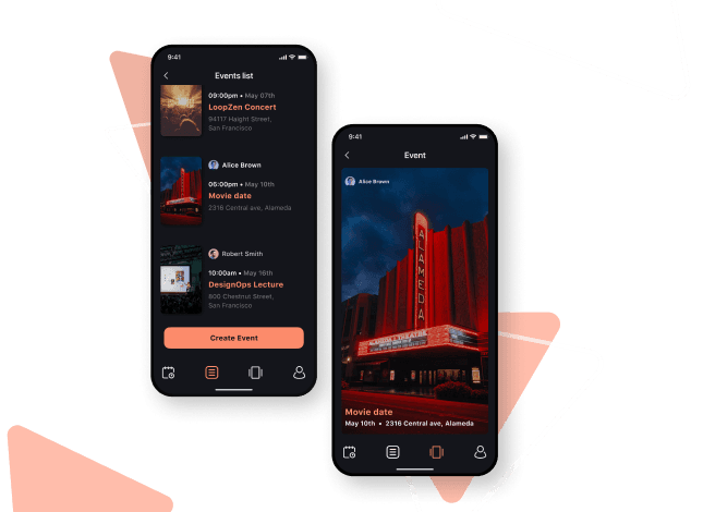 EventApp, A mobile app for the event industry. The app where one can find schedule, information, location, and tickets on different events around the US.
